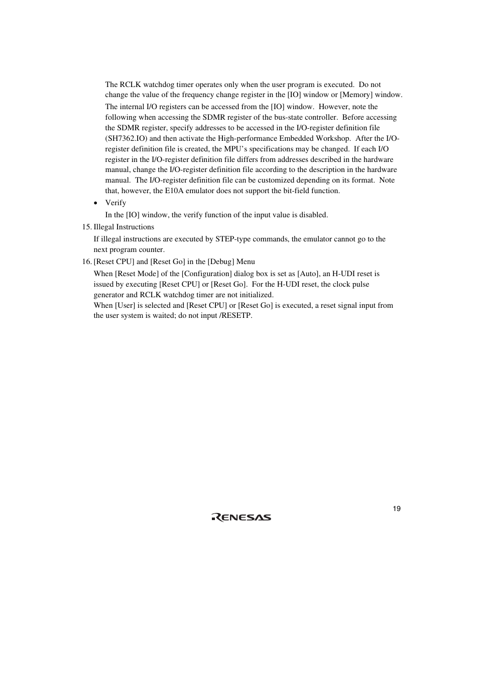 Renesas Emulator System SH7362 User Manual | Page 27 / 66