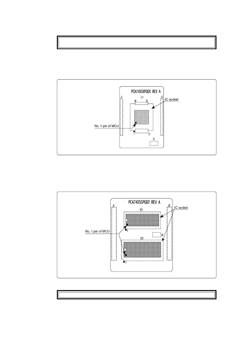 4 mounting an mcu into the adapter, 1 for pca7435fpg02/pca7435gpg03, 2 for pca7435spg02 | Renesas PROM Programming Adapter PCA7435SPG02 User Manual | Page 12 / 18