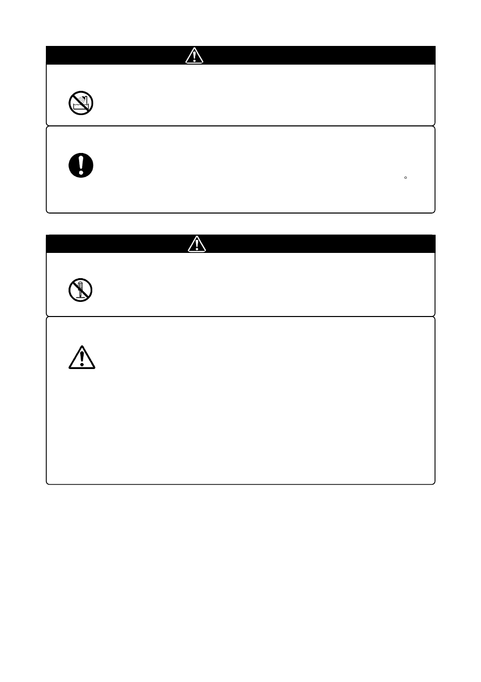 Warning, Caution, Warning for installation | Warnings for use environment, Caution to be taken for modifying this product, Cautions to be taken for handling this product | Renesas M38000TL2-FPD User Manual | Page 11 / 56