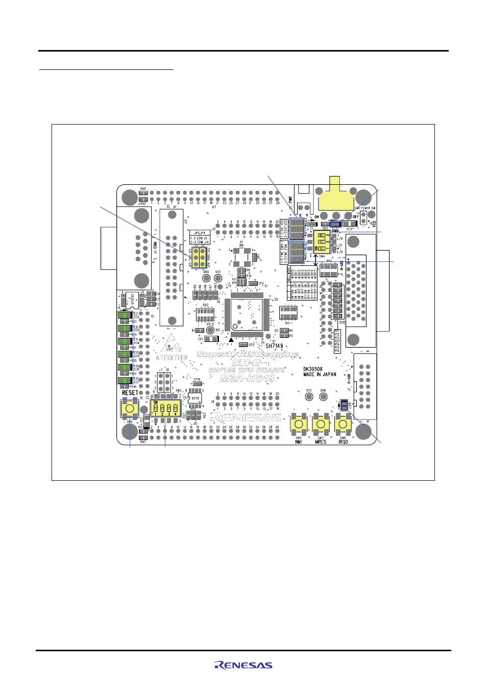 2 outline of switches and leds | Renesas SH7149 User Manual | Page 43 / 60
