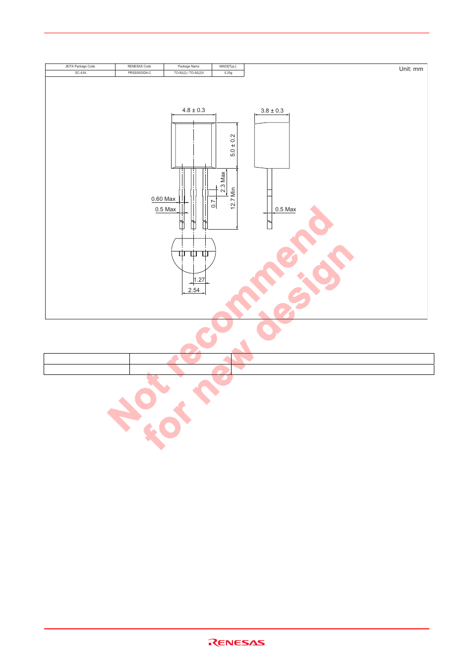 Package dimensions, Ordering information | Renesas 2SC4308 User Manual | Page 5 / 6