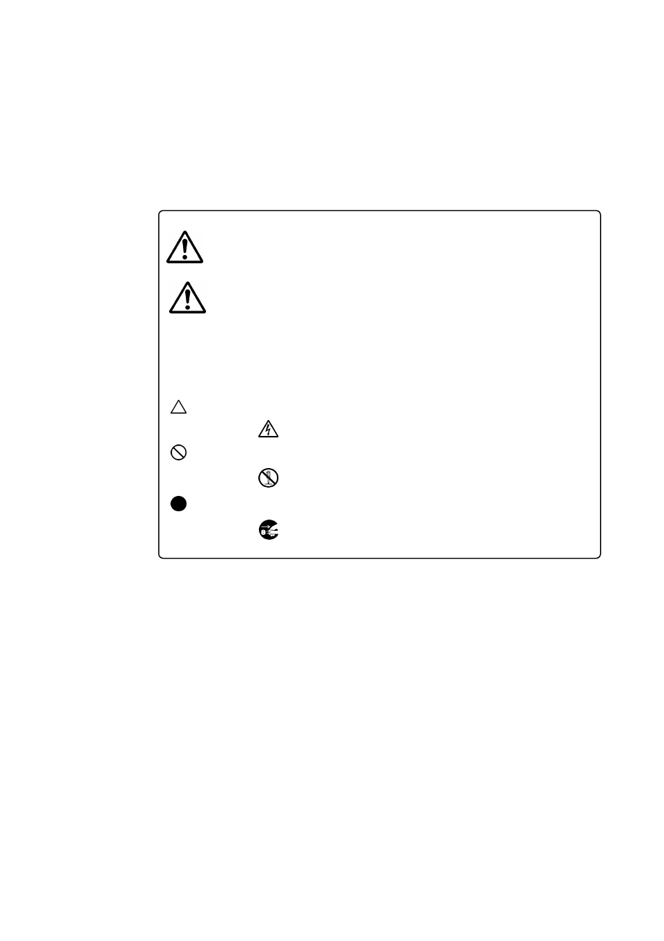 1 safety symbols and meanings, Warning important caution, Chapter 1. precautions for safety | Renesas SDI Emulator System M32100T-EZ-E User Manual | Page 8 / 44