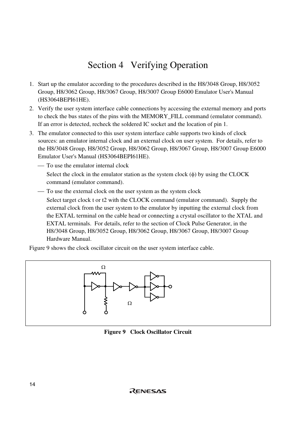 Section 4 verifying operation | Renesas H8/3062 User Manual | Page 28 / 34