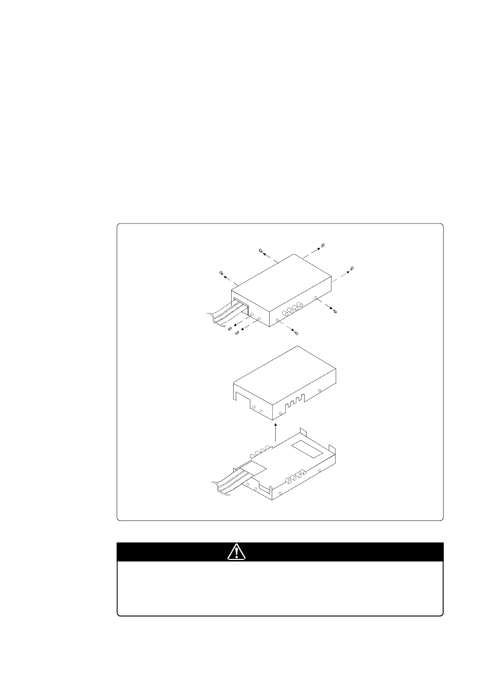 1 removing the upper cover, Chapter 3. setting up, Caution | When removing the upper cover | Renesas Emulation Pod M37760T-RPD-E User Manual | Page 24 / 66