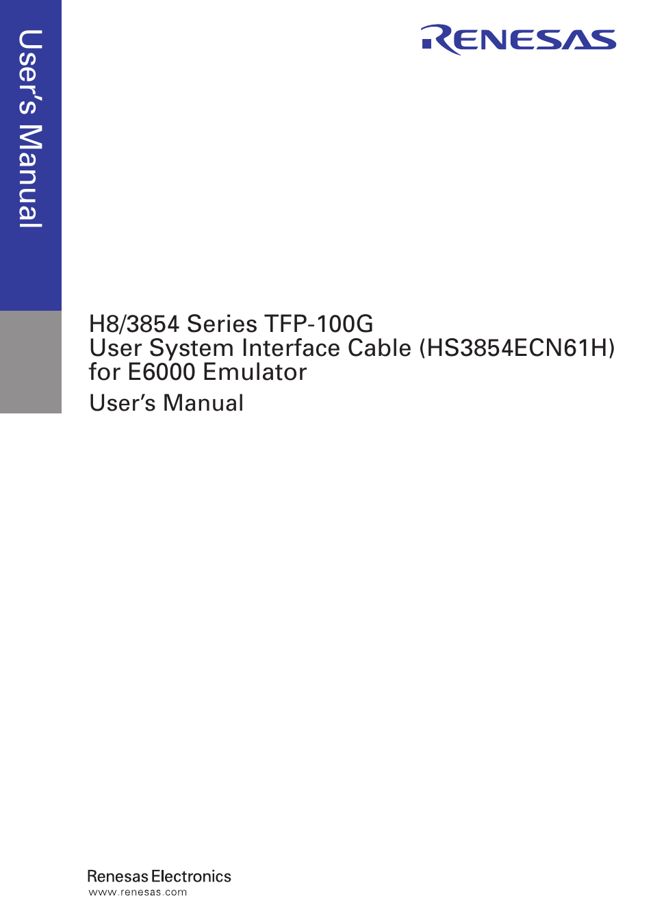 Use r’s m an ua l | Renesas TFP-100G User Manual | Page 3 / 24