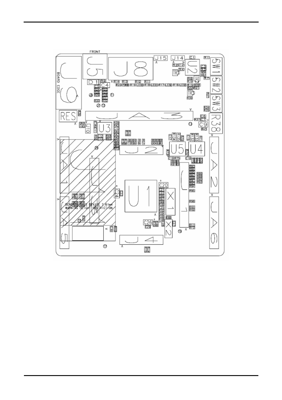 Chapter 11. component placement | Renesas RSKM16C6NK User Manual | Page 28 / 31