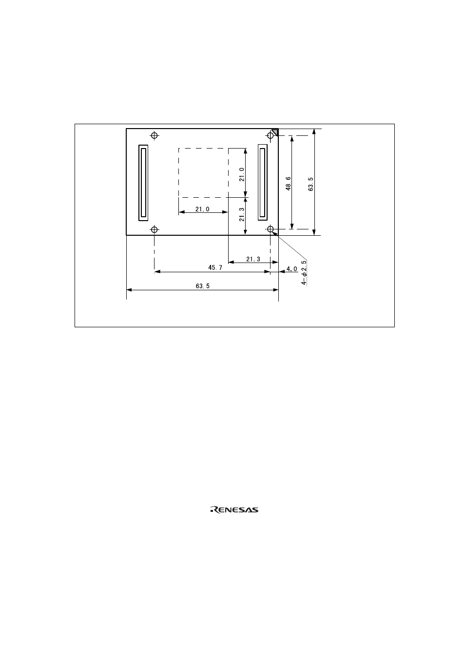 4dimensions for user system interface cable head, Dimensions for user system interface cable head | Renesas TQFP-100G User Manual | Page 17 / 22