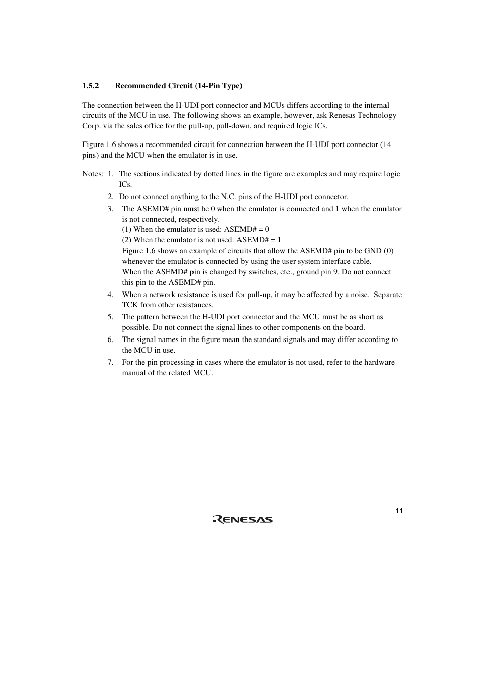 2 recommended circuit (14-pin type) | Renesas SuperH HS0720KCU01HE User Manual | Page 17 / 54