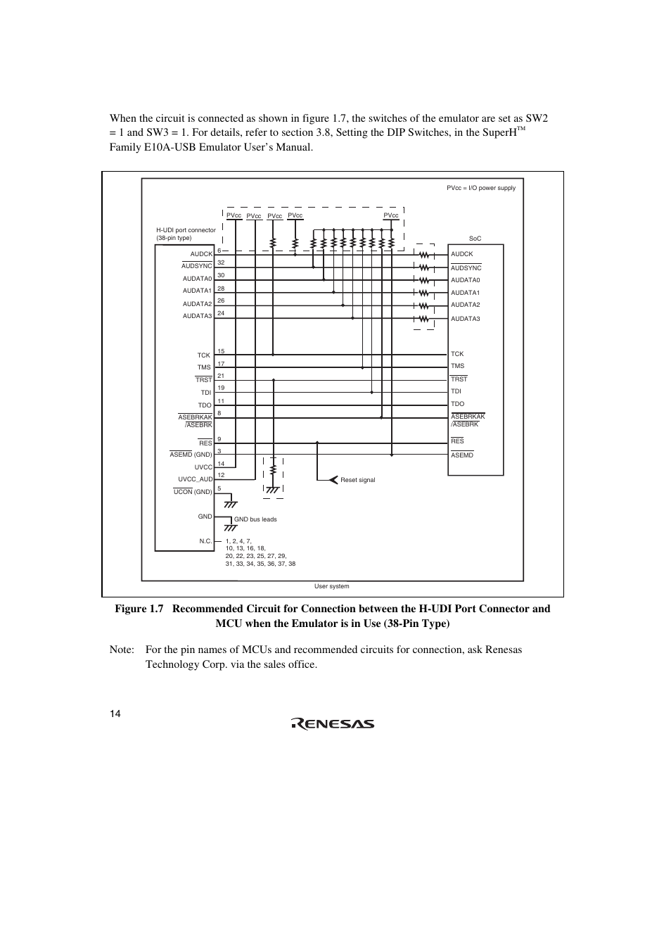 Family e10a-usb emulator user’s manual | Renesas SuperH HS0720KCU01HE User Manual | Page 20 / 54