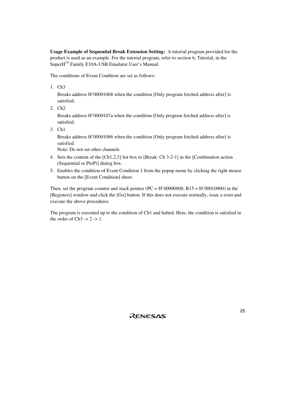 Renesas SuperH HS0720KCU01HE User Manual | Page 31 / 54