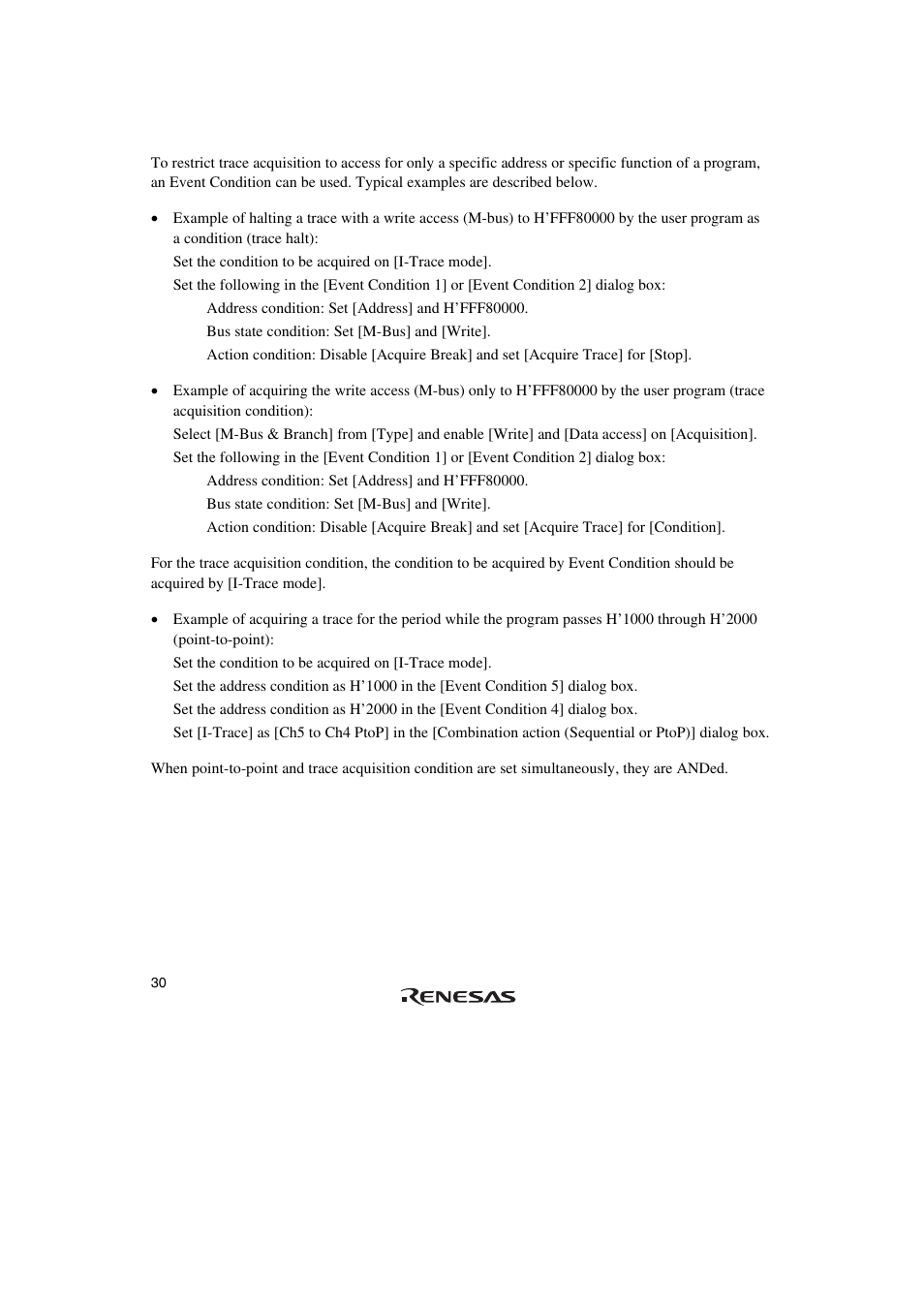 Renesas SuperH HS0720KCU01HE User Manual | Page 36 / 54