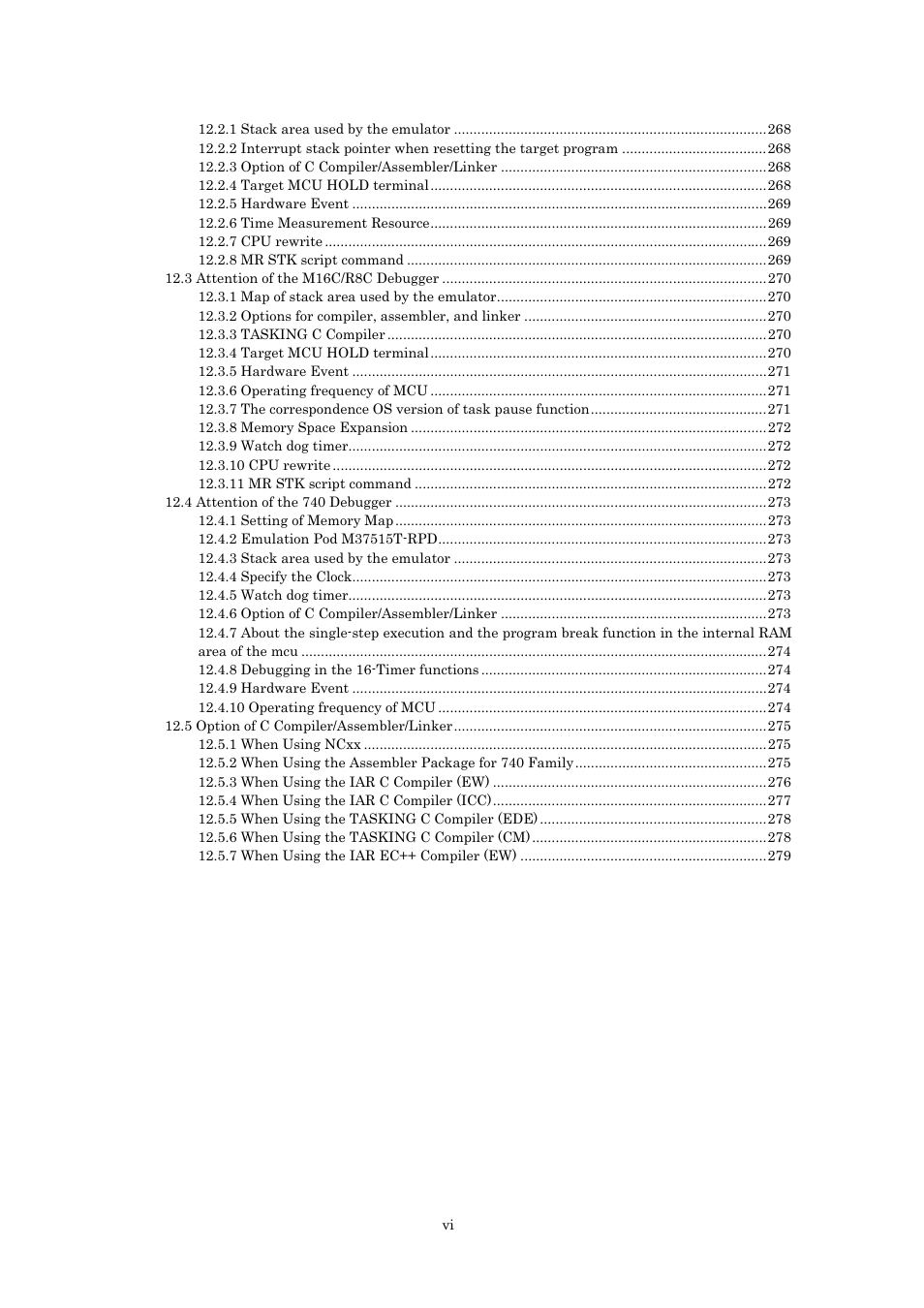 Renesas Emulator Debugger M16C PC4701 User Manual | Page 12 / 296