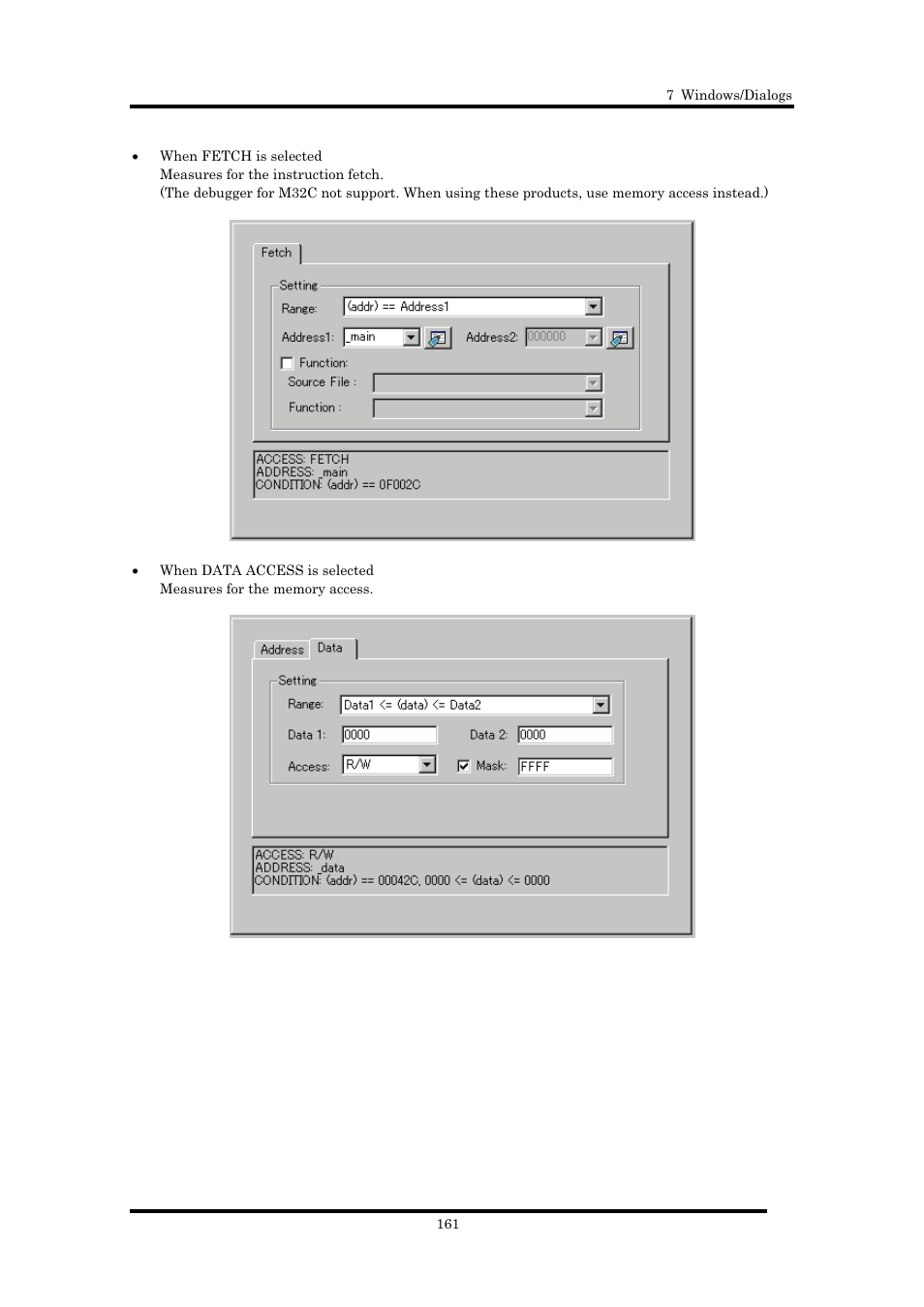 Renesas Emulator Debugger M16C PC4701 User Manual | Page 175 / 296