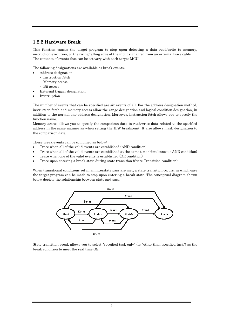 2 hardware break | Renesas Emulator Debugger M16C PC4701 User Manual | Page 18 / 296