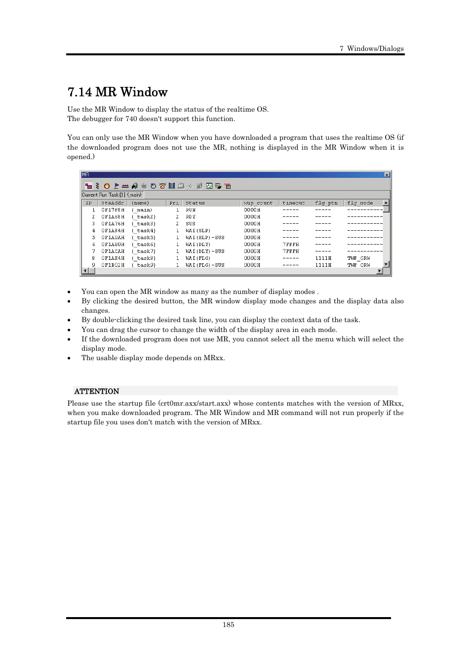 14 mr window | Renesas Emulator Debugger M16C PC4701 User Manual | Page 199 / 296