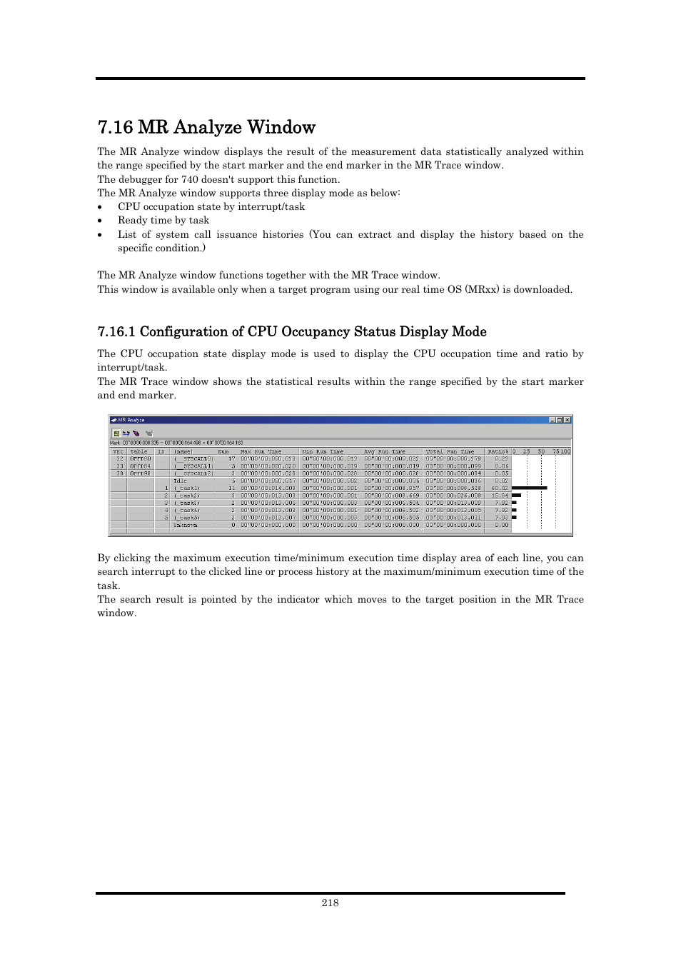 16 mr analyze window | Renesas Emulator Debugger M16C PC4701 User Manual | Page 232 / 296