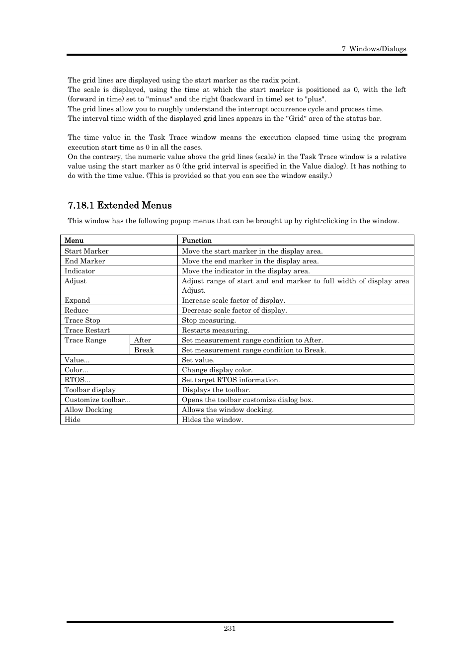 1 extended menus | Renesas Emulator Debugger M16C PC4701 User Manual | Page 245 / 296