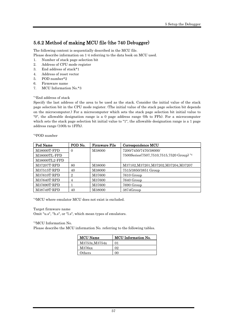 2 method of making mcu file (the 740 debugger) | Renesas Emulator Debugger M16C PC4701 User Manual | Page 71 / 296