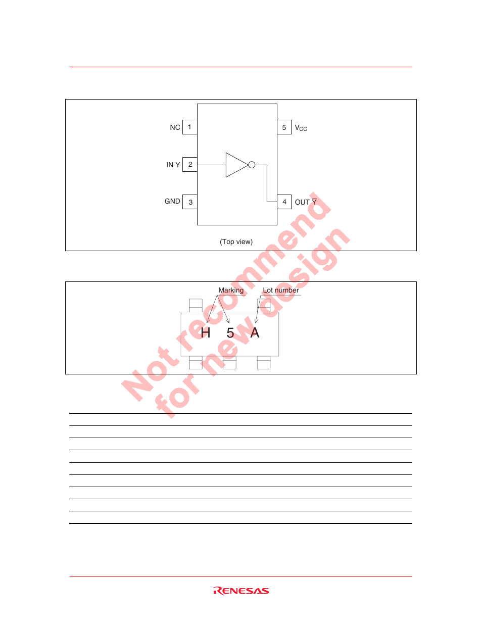 H 5 a, Pin arrangement, Article indication | Absolute maximum ratings | Renesas HD74UH04 User Manual | Page 2 / 7