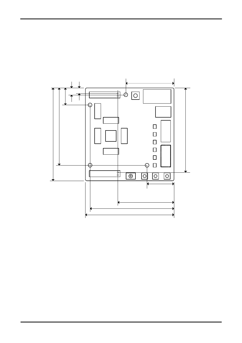 Board dimensions | Renesas R8C/25 User Manual | Page 9 / 27