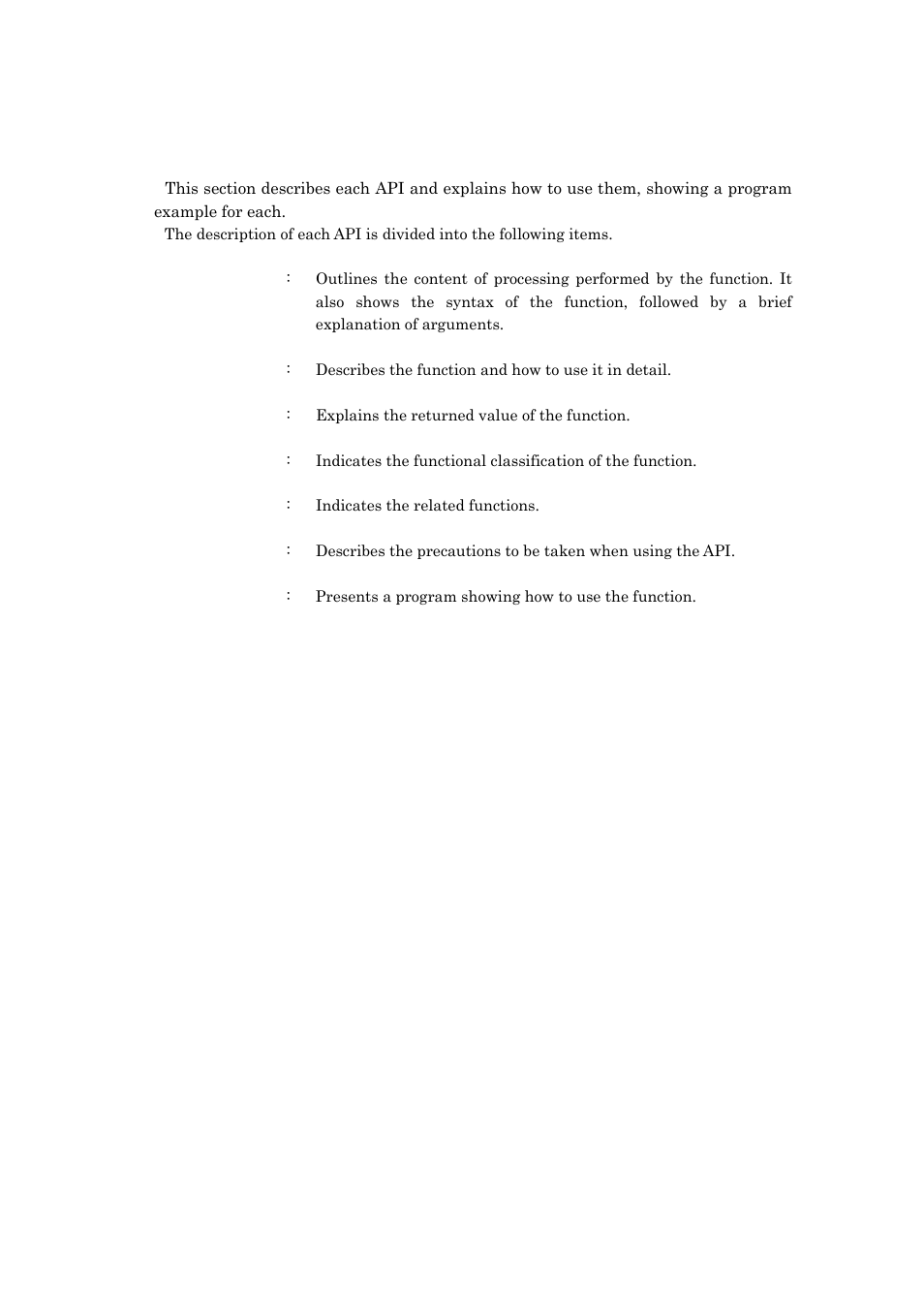 2 description of each api | Renesas M16C/62P Group User Manual | Page 17 / 100