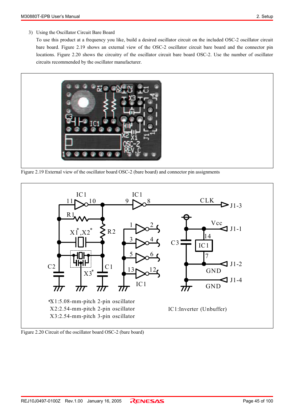 Renesas Emulation Probe for M32C/88 Group M30880T-EPB User Manual | Page 45 / 100