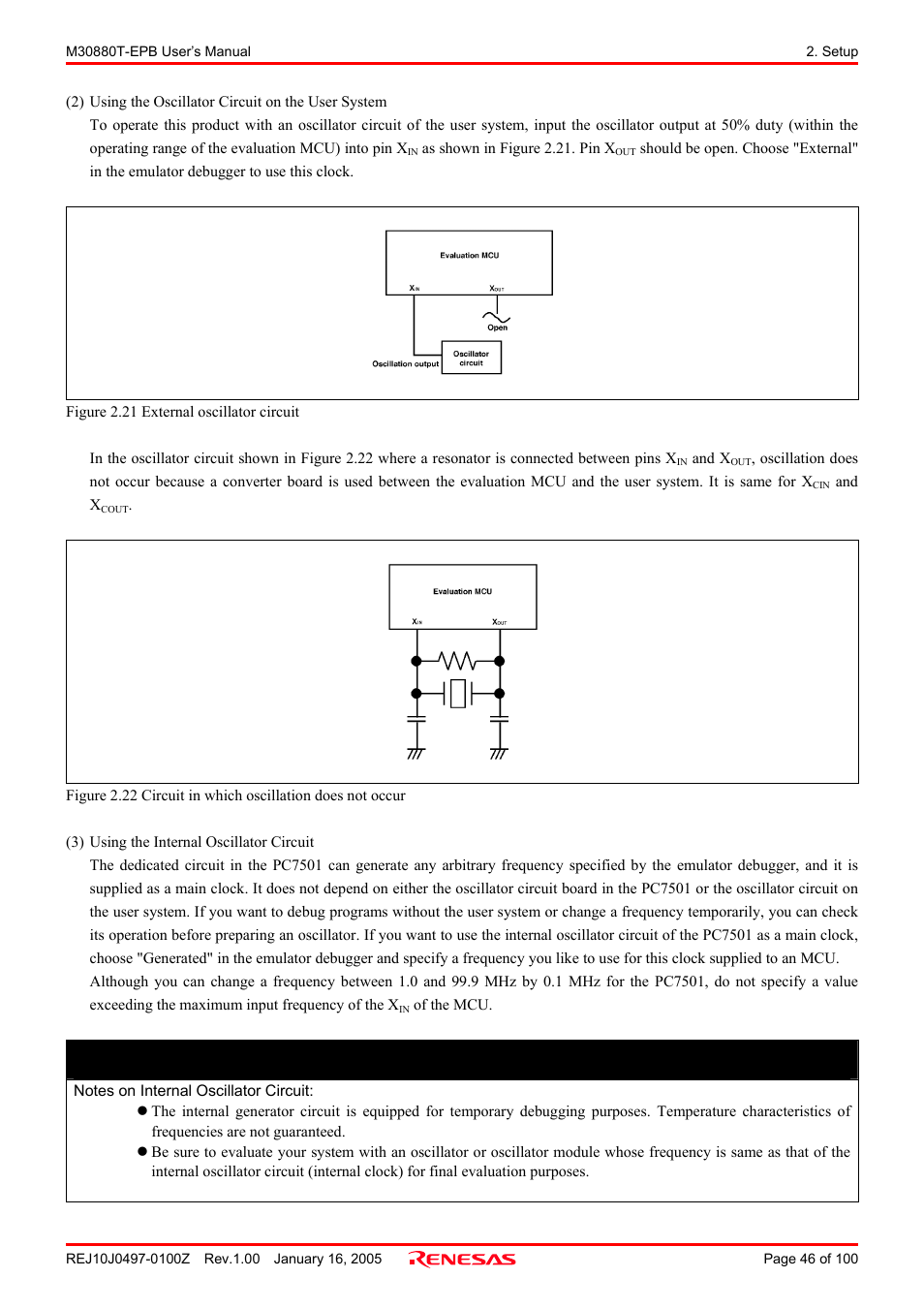 Important | Renesas Emulation Probe for M32C/88 Group M30880T-EPB User Manual | Page 46 / 100