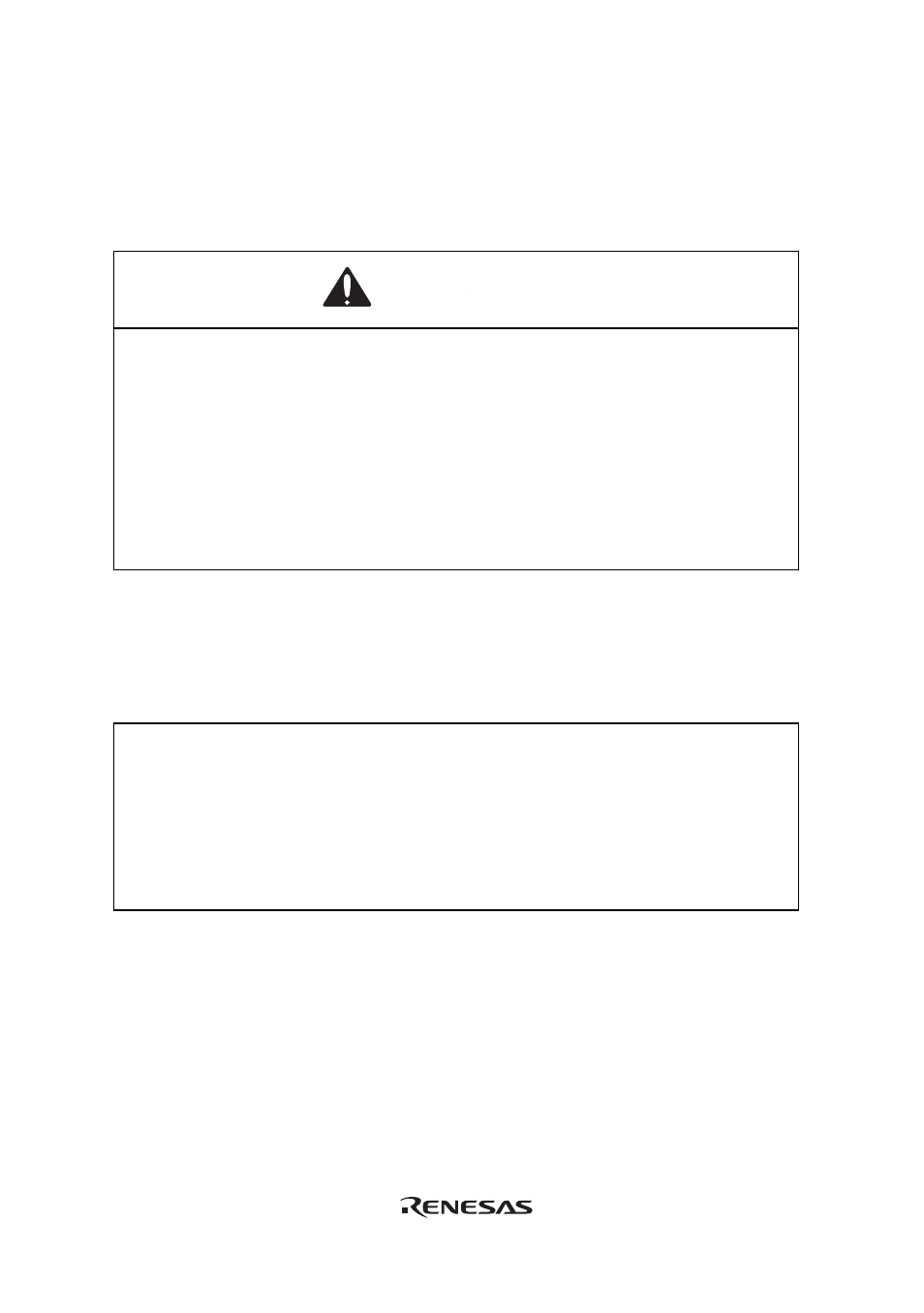 Warning, Caution | Renesas H8S/2168 User Manual | Page 12 / 29