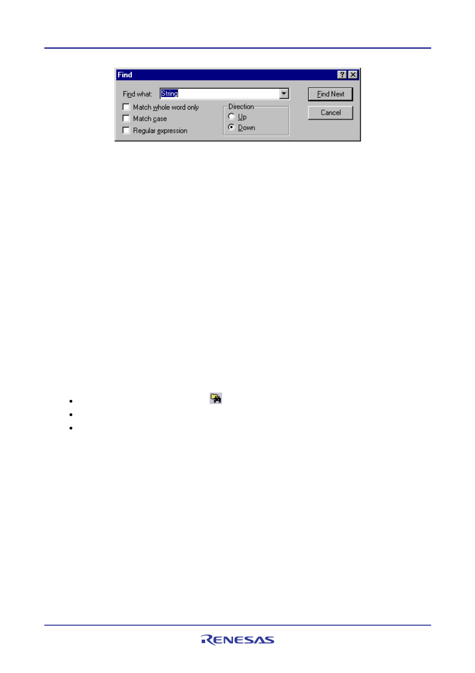 2 finding text in multiple files | Renesas REJ10J1837-0100 User Manual | Page 107 / 439