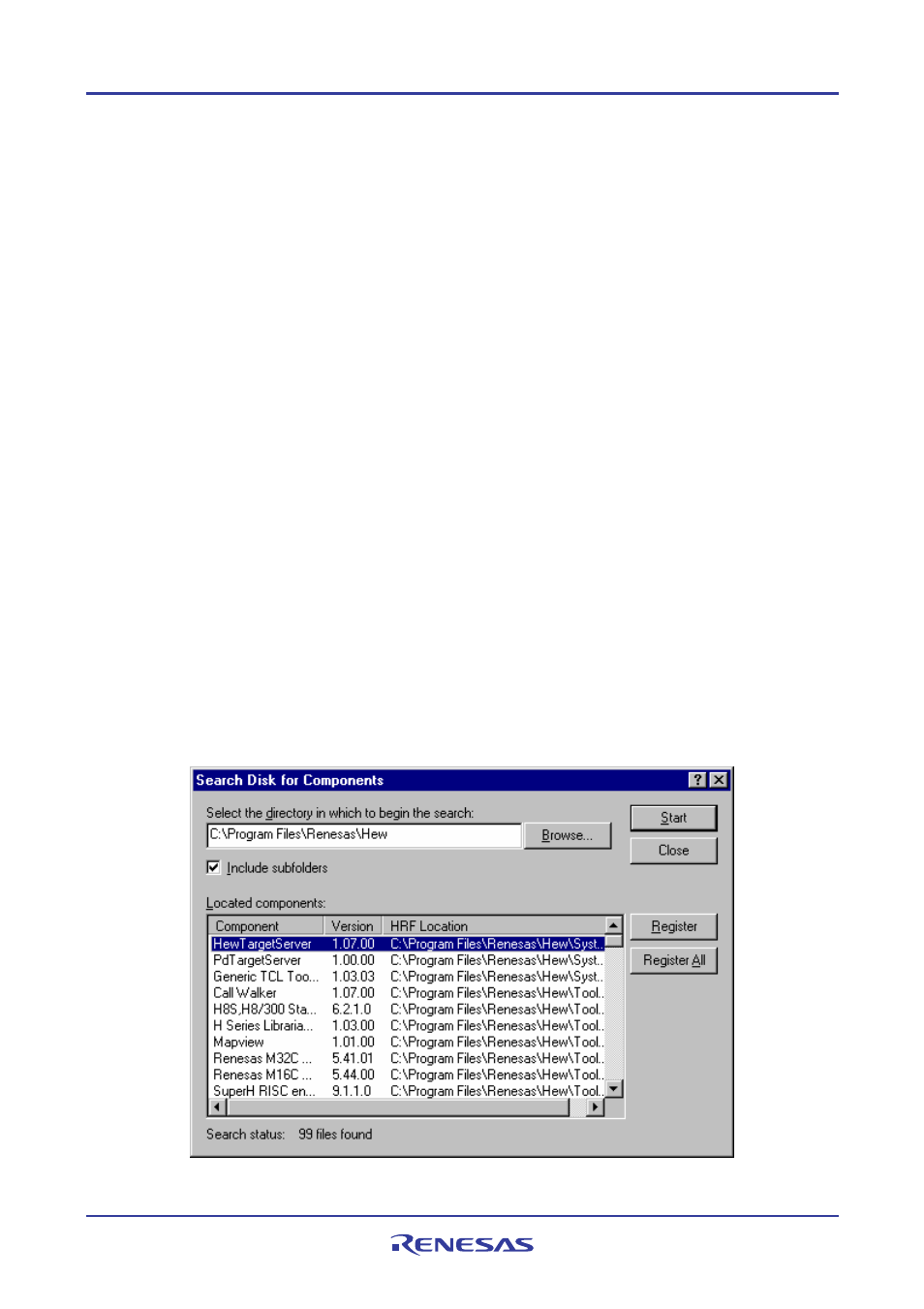 3 registering a component | Renesas REJ10J1837-0100 User Manual | Page 126 / 439