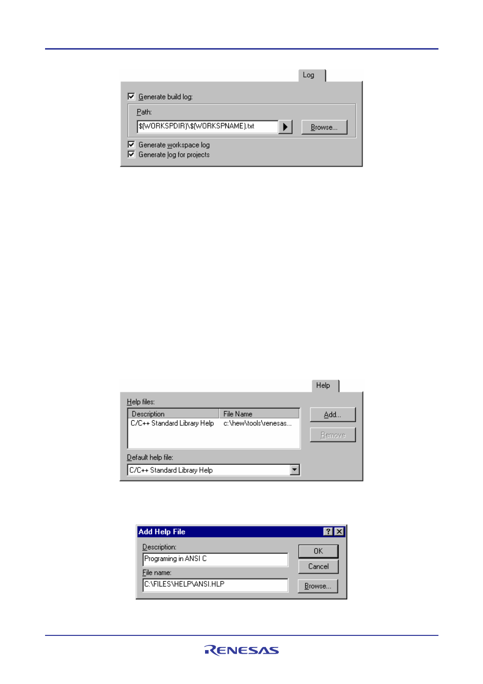 5 configuring the help system | Renesas REJ10J1837-0100 User Manual | Page 138 / 439