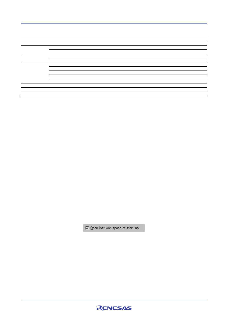 2 scope of a control in the options dialog box, 8 specifying workspace options, 1 opening the last workspace at start-up | 2 restoring files on opening a workspace | Renesas REJ10J1837-0100 User Manual | Page 141 / 439