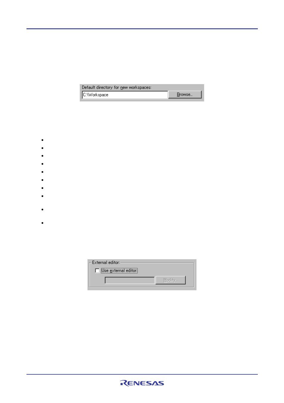 9 using an external editor | Renesas REJ10J1837-0100 User Manual | Page 145 / 439