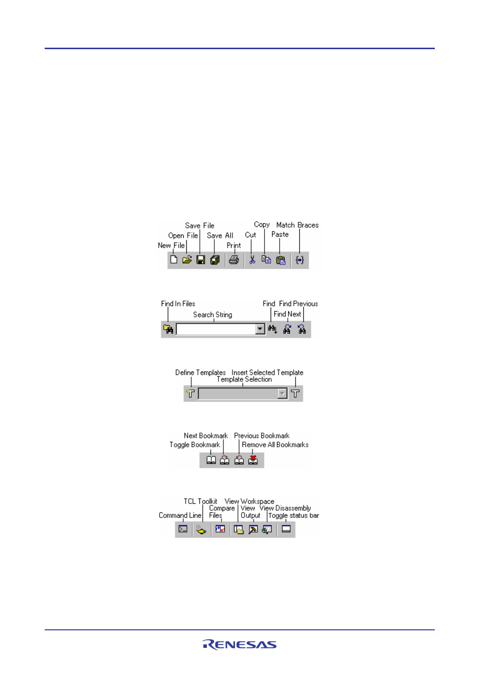 3 toolbars | Renesas REJ10J1837-0100 User Manual | Page 18 / 439