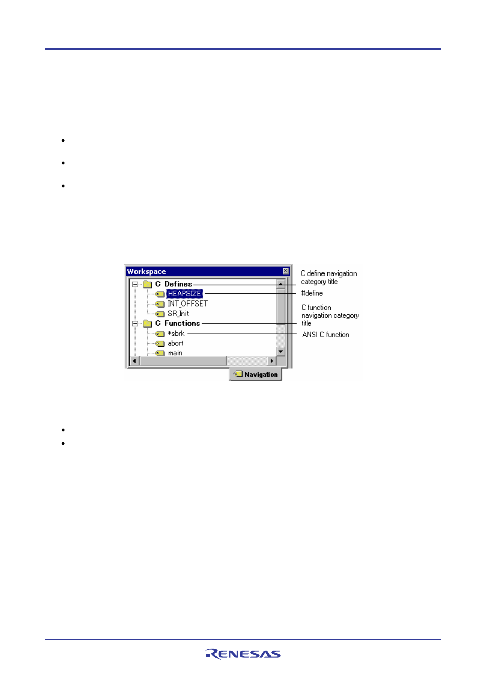 1 c function and #define navigation component, 2 c++ navigation component | Renesas REJ10J1837-0100 User Manual | Page 198 / 439