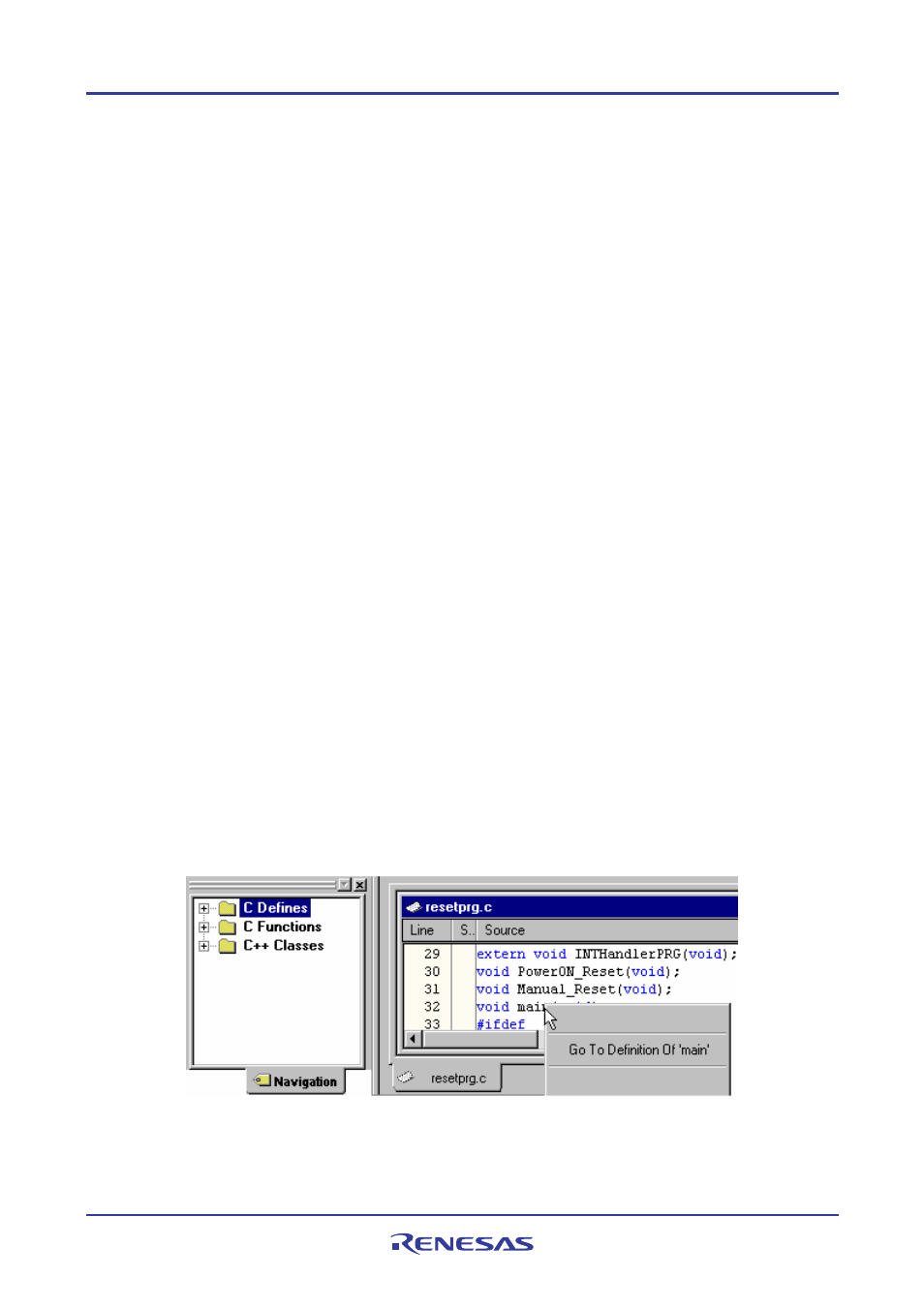 3 jump to a definition from the editor | Renesas REJ10J1837-0100 User Manual | Page 200 / 439