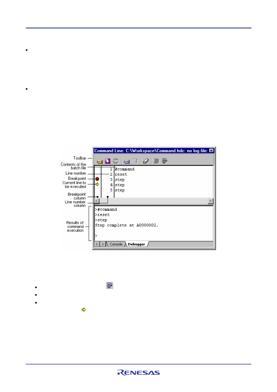17 single-stepping in a batch file | Renesas REJ10J1837-0100 User Manual | Page 226 / 439