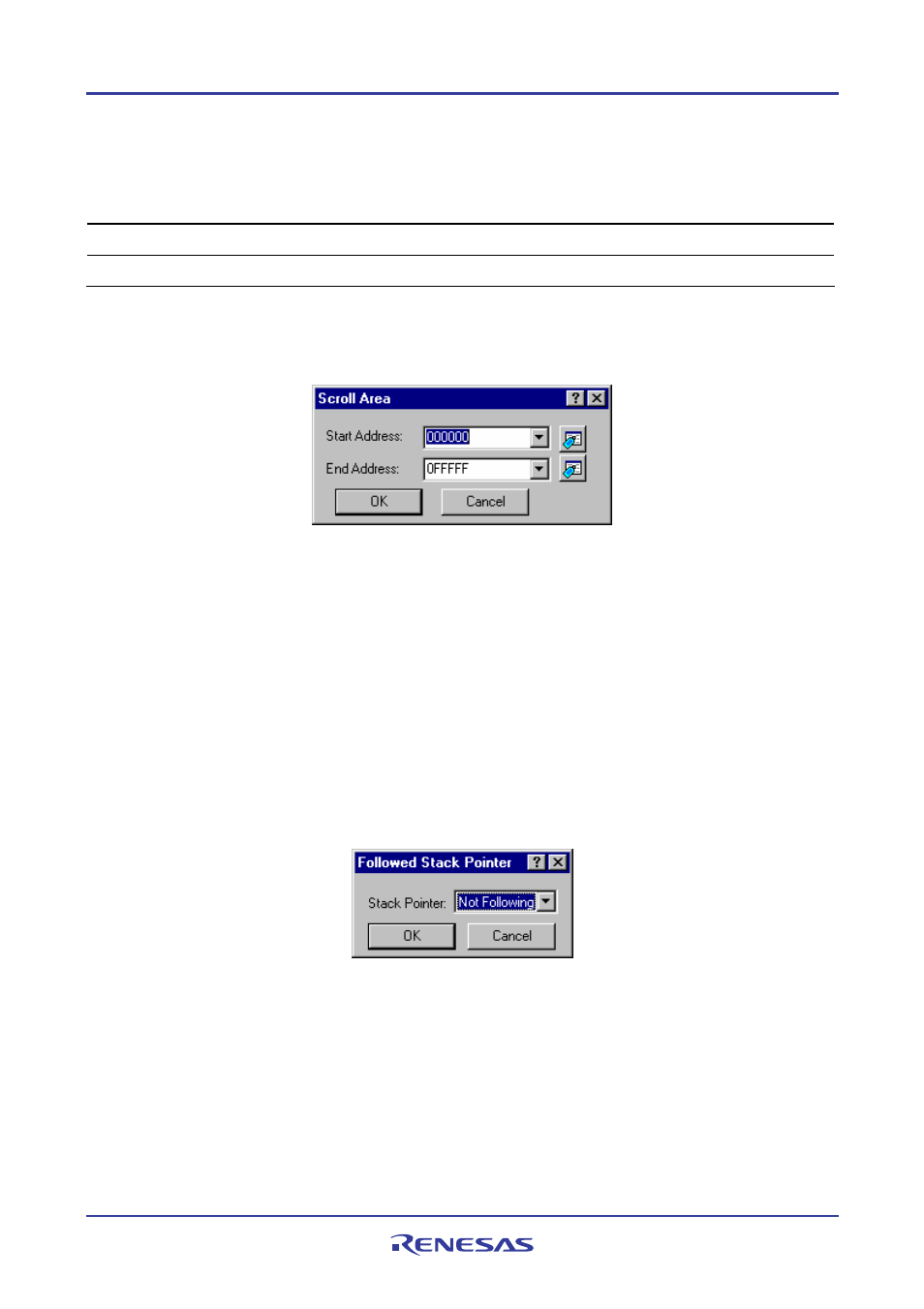 11 changing the scroll area, 12 starting address to value of the register, 13 tracking the stack pointer position | Renesas REJ10J1837-0100 User Manual | Page 332 / 439