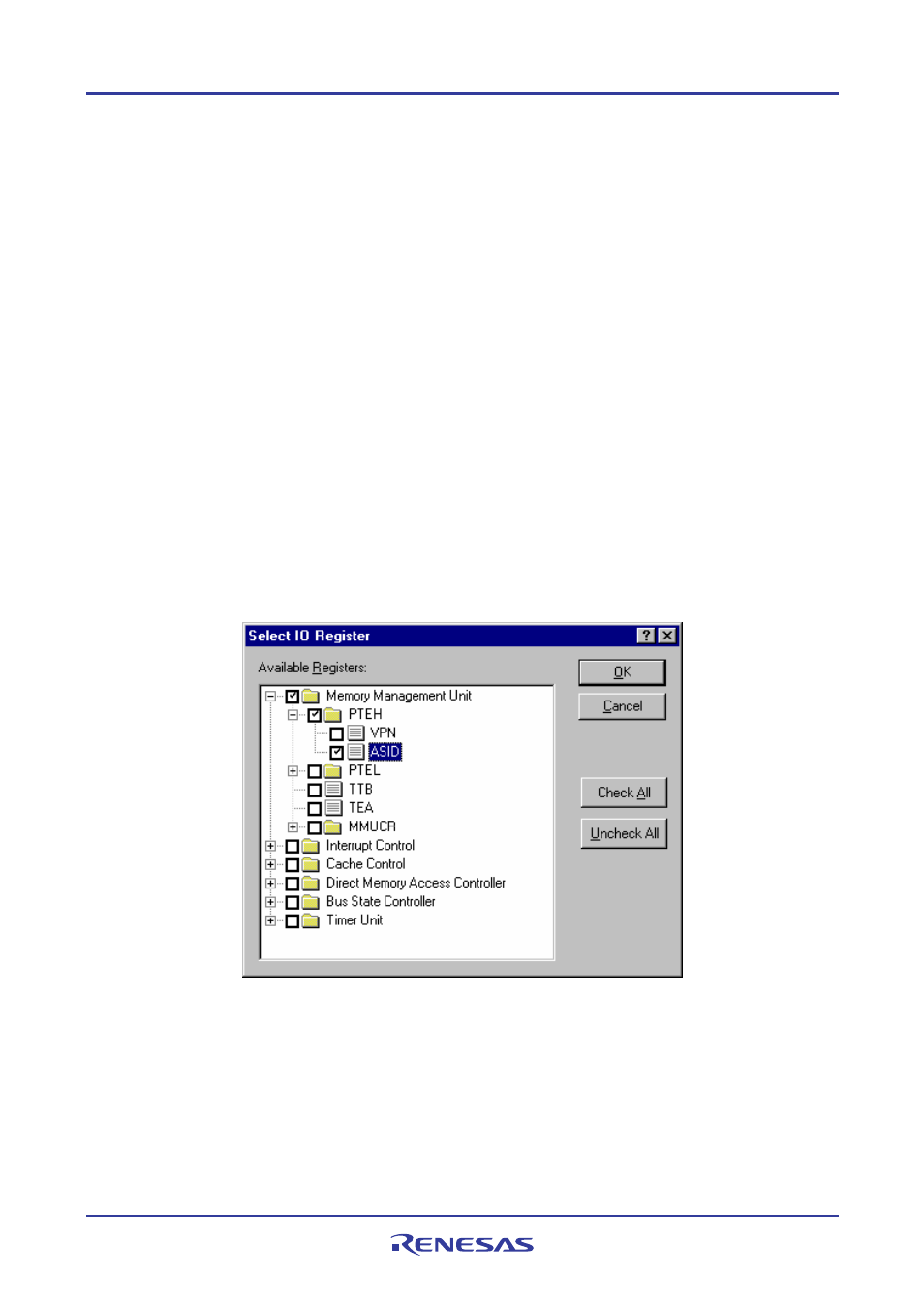 4 refreshing the io window, 5 disabling refresh of the io window, 6 selecting the i/o register(s) to view | Renesas REJ10J1837-0100 User Manual | Page 352 / 439