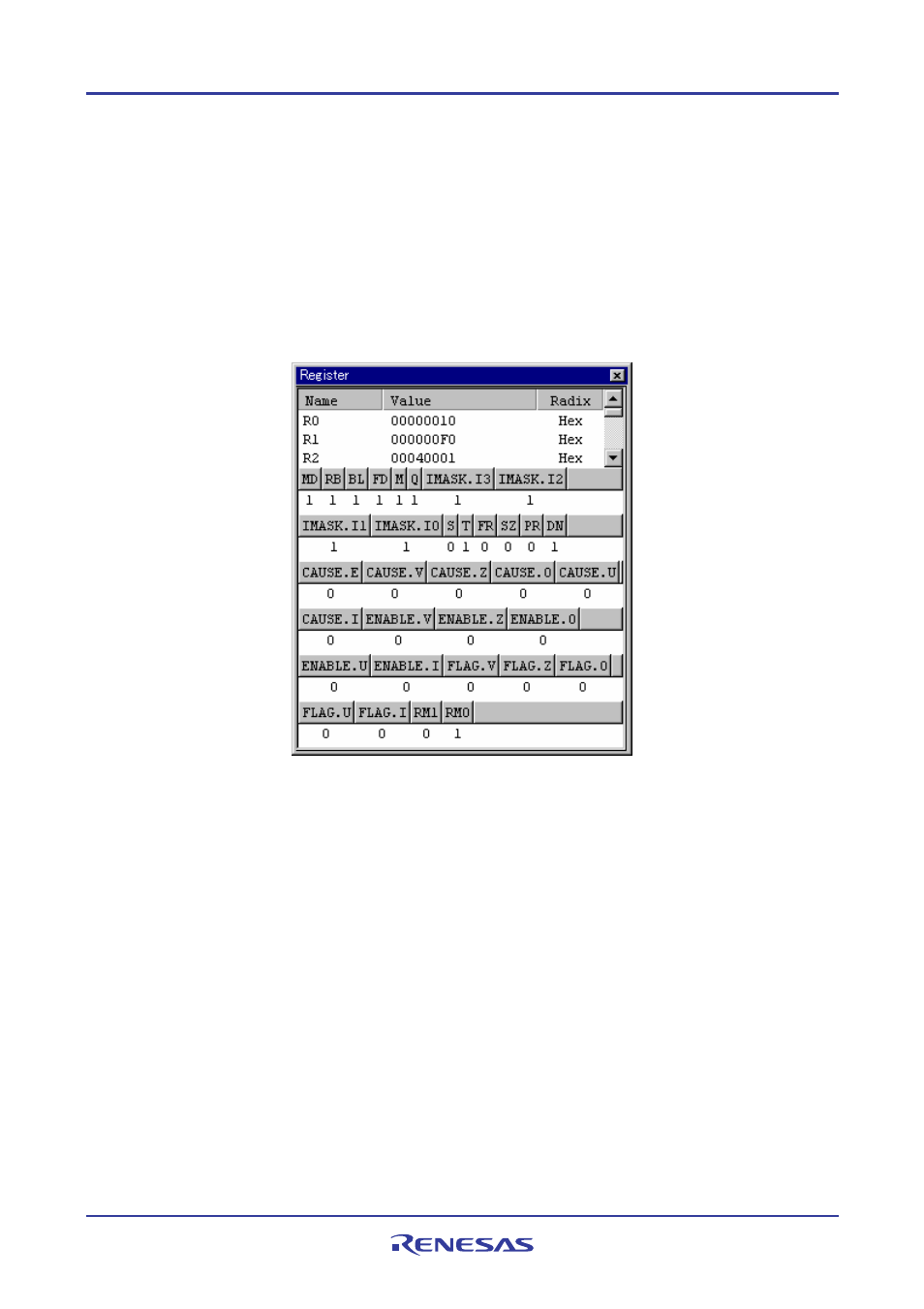 4 setting the layout, 5 choosing a register to be displayed | Renesas REJ10J1837-0100 User Manual | Page 357 / 439