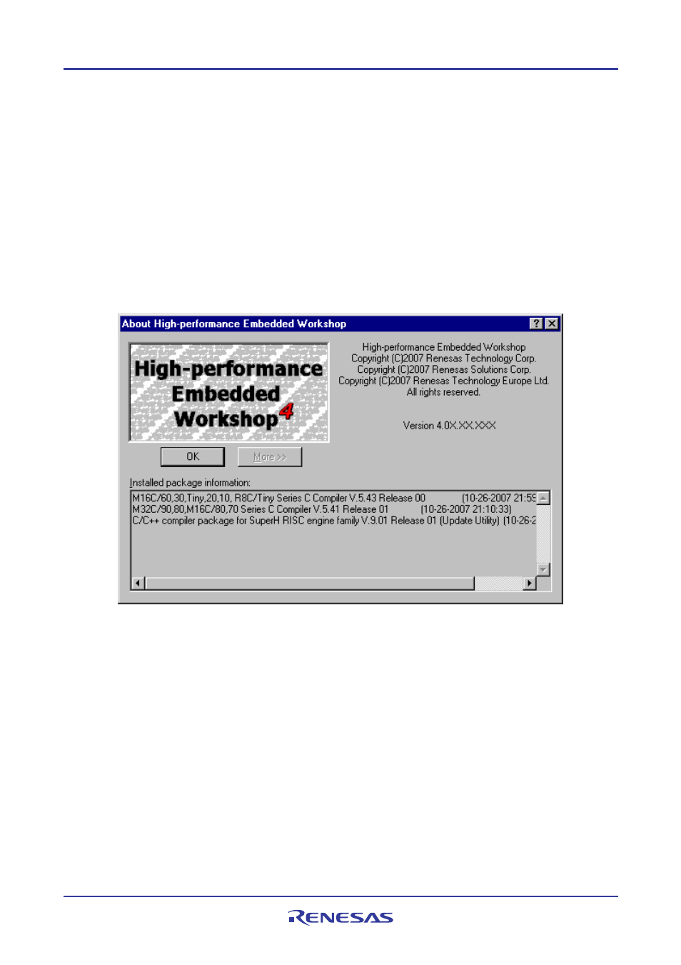 Technical support, 1 viewing the version information, 2 check for updates | Renesas REJ10J1837-0100 User Manual | Page 405 / 439
