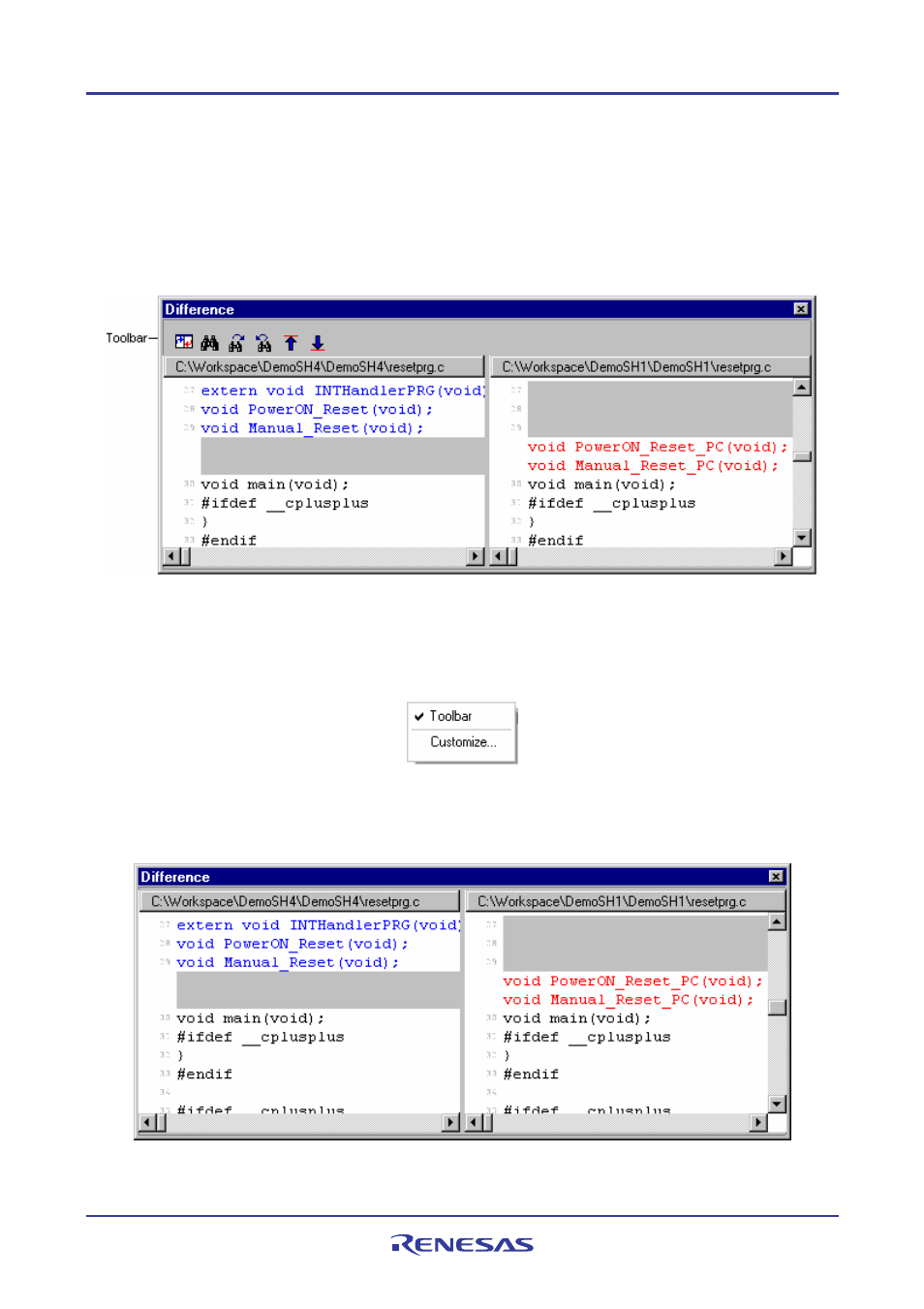 Integrated toolbars in a components view | Renesas REJ10J1837-0100 User Manual | Page 431 / 439