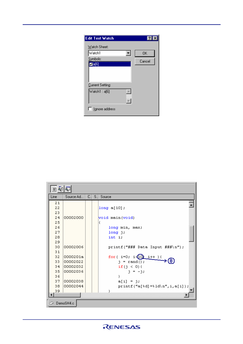 8 step 7: modifying the program before the test | Renesas REJ10J1837-0100 User Manual | Page 47 / 439