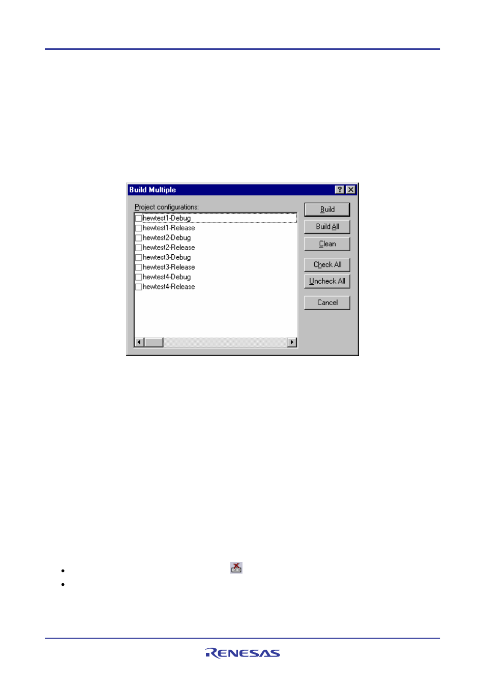 3 building multiple projects, 4 stopping tool execution | Renesas REJ10J1837-0100 User Manual | Page 67 / 439