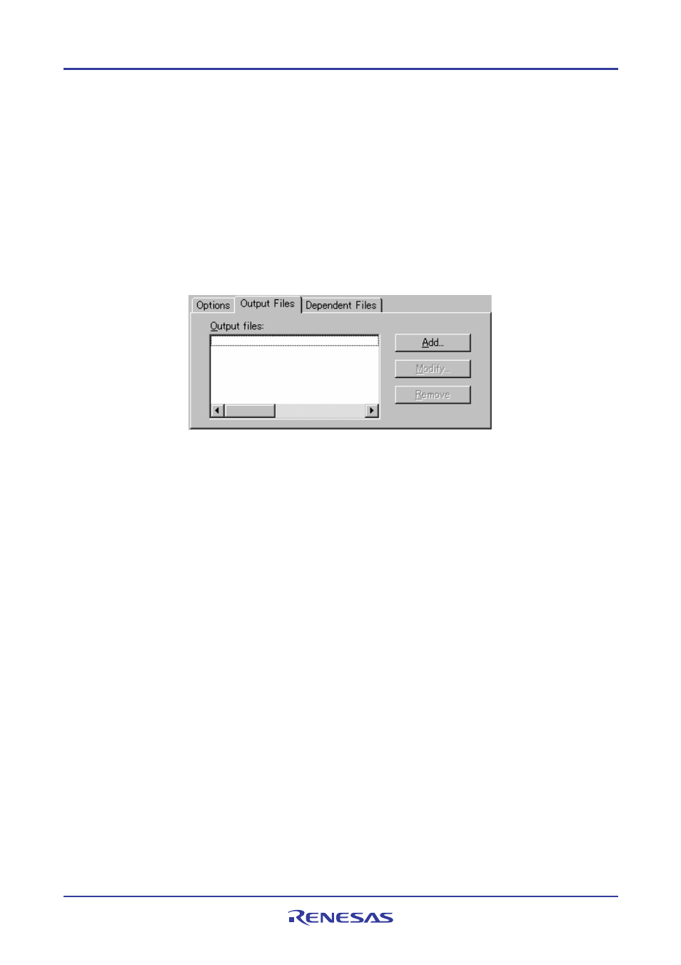 2 output files tab, 3 dependent files tab | Renesas REJ10J1837-0100 User Manual | Page 91 / 439