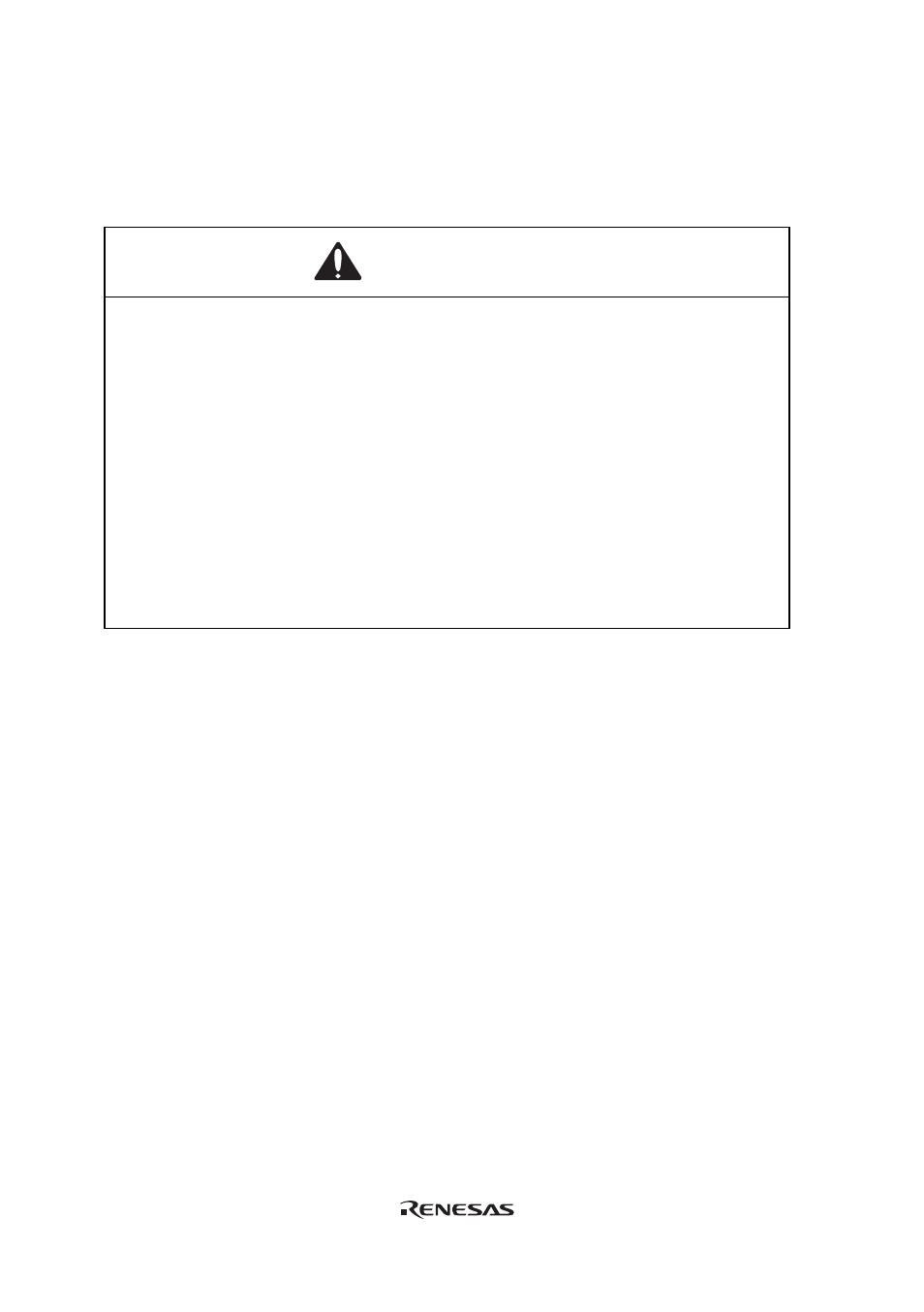 Warning | Renesas HS7046ECH61H User Manual | Page 17 / 28