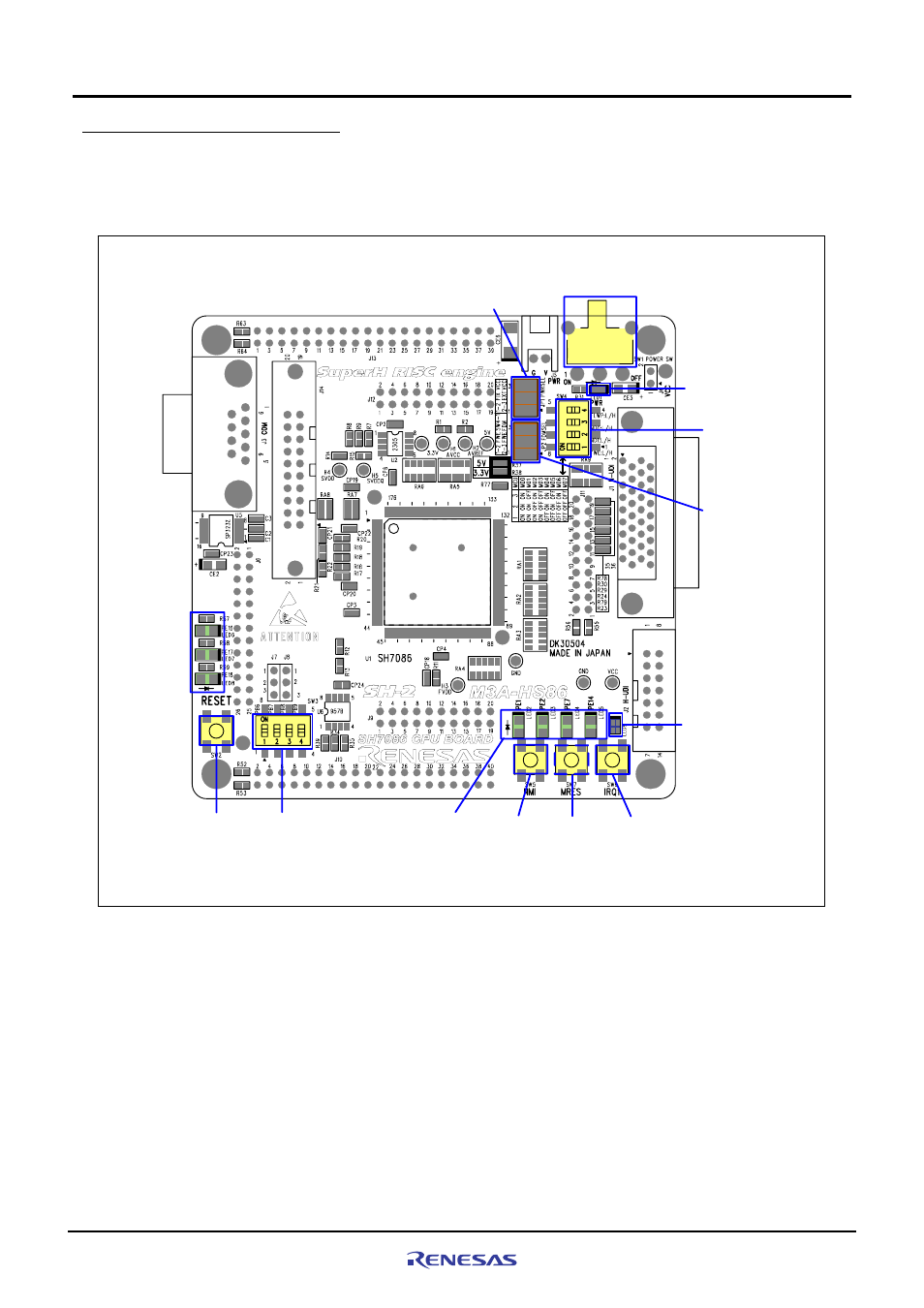 2 outline of switches and leds | Renesas SuperH M3A-HS86 User Manual | Page 53 / 70