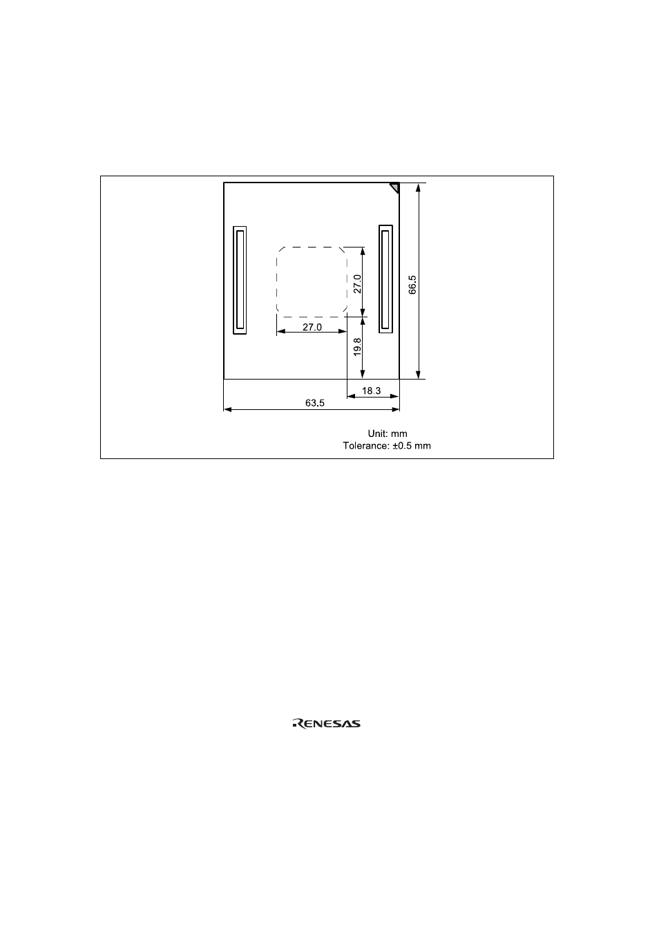 4dimensions for user system interface cable head, Dimensions for user system interface cable head | Renesas H8/3644 Series User Manual | Page 16 / 24