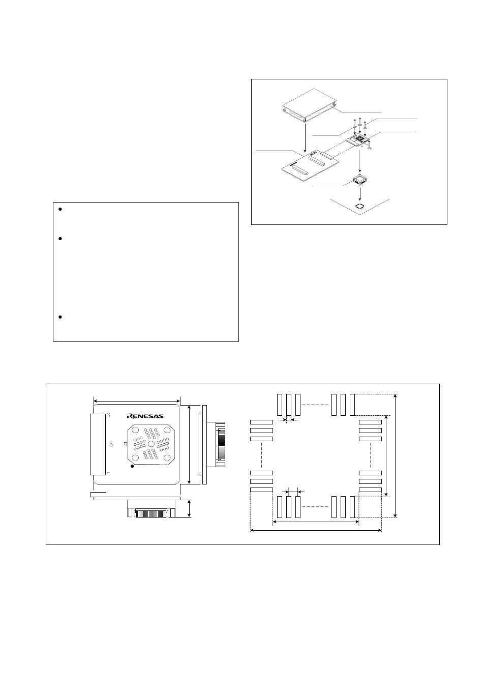 Connection procedure, External dimensions and a recommended foot pattern, Connection procedure (see figure 3) | Renesas R0E436640CFK20 User Manual | Page 5 / 6