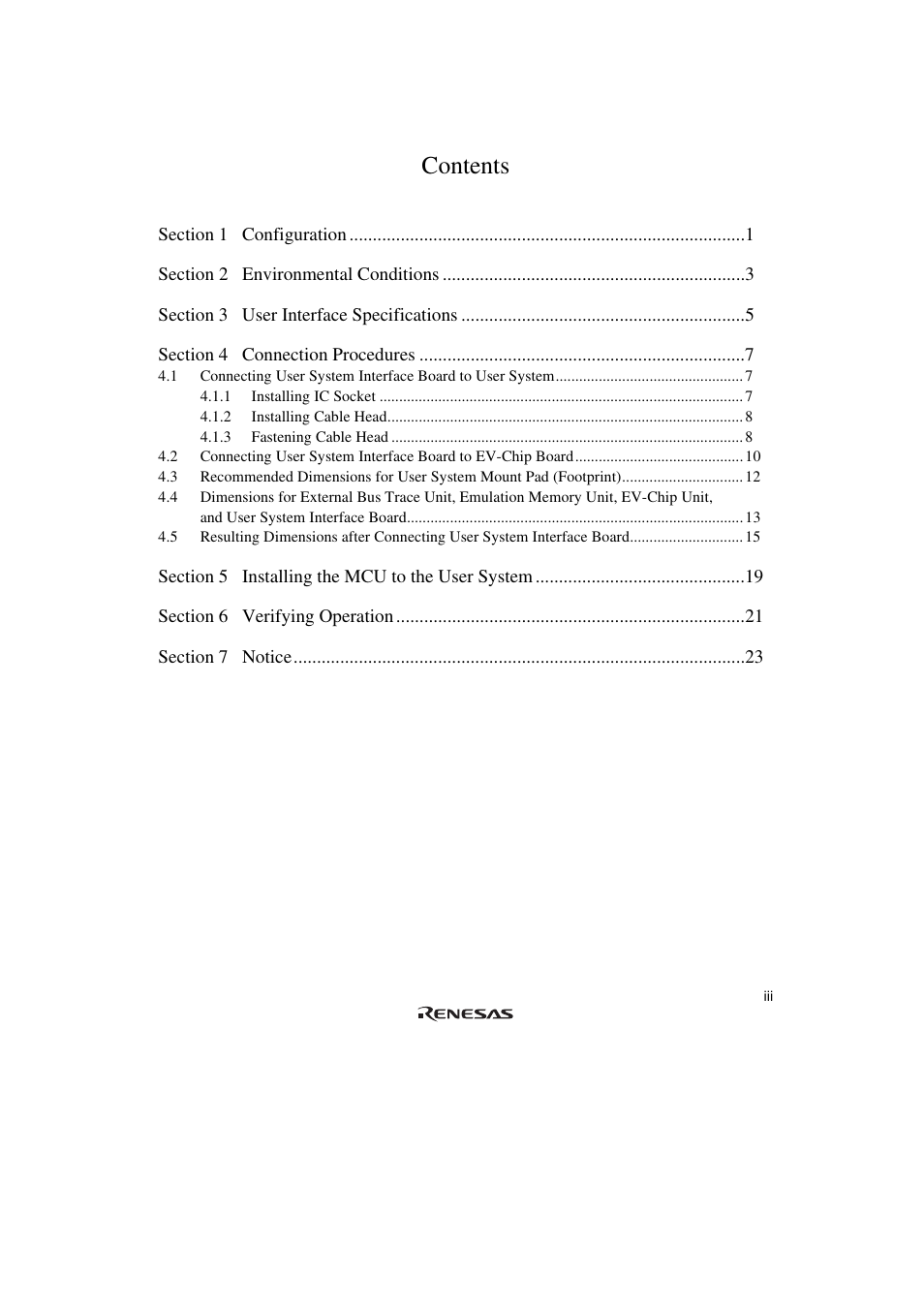 Renesas SuperHTM Family SH7083 User Manual | Page 17 / 46